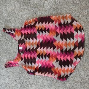 Old Navy pink sheer patterned tank size large